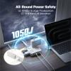35W Fast Charging SUPERDANNY 4-Outlet 4-USB Power Strip with 20W C Port Fast Charge6FT Extension Cord, Surge Protector 1080J, Overload Switch, Mountable, for Home, Office, School, Dorm - White view 4