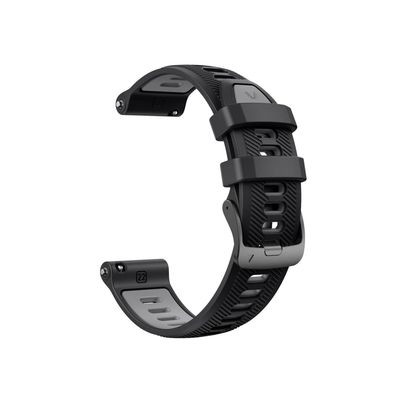 22mm Silicone Band Fit For Garmin Forerunner 955/945 Bracelet Forerunner 965 Watch Belt Istinct1 2 (Color : Black gray, Size : 22mm)