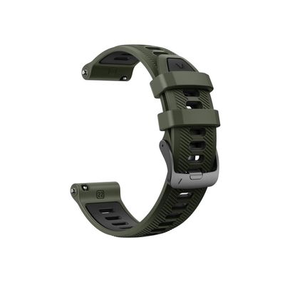 22mm Silicone Band Fit For Garmin Forerunner 955/945 Bracelet Forerunner 965 Watch Belt Istinct1 2 (Color : Army green black, Size : 22mm)