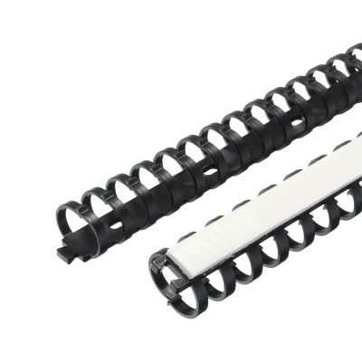 MECCANIXITY 2pcs 20" Cable Raceway 20mm Dia Cord Cover Hider Cable Management Wire Channel with Buckle & Scale, Black