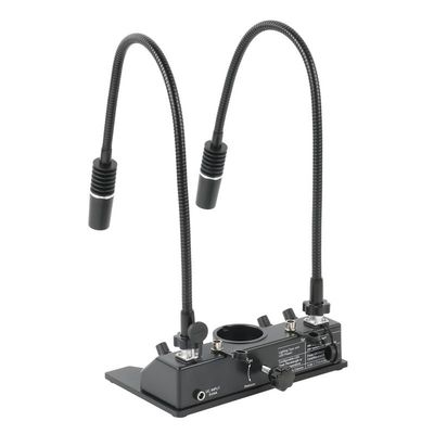 4 in 1 LED Microscope Illuminator Set Stage 80 LED Ring Light 2 Gooseneck Lamp 6W Bottom Base Light