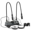 4 in 1 LED Microscope Illuminator Set Stage 80 LED Ring Light 2 Gooseneck Lamp 6W Bottom Base Light view 2