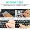 WOFASHPURET Keyboard Stickers, English Keyboard Sticker Universal for Keyboard Replacement PVC Black Background with White Lettering view 3