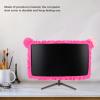 AOKWAWALIY Elastic Dustproof Computer Monitor Cover with Cat Ear Design Cute Protective Monitor Cover for 32 Inch Screens Lovely Pink Computer Protector for Home Office view 2