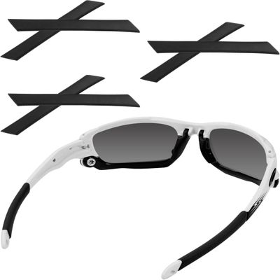 Bwake 3 Pairs Replacement Earsocks for Oakley Jawbone/Split Jacket OO9099/Racing Jacket/Minute 2.0/Jawbone Vented Sunglasses - Black