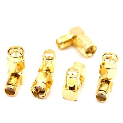 100PCS SMA to SMA Connector 90 Degree Right Angle SMA Male to Female Adapter Screw The Adapter