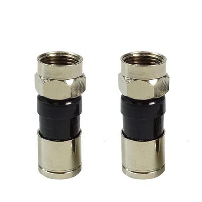 100Pcs RG6 F Type Compression Snap Seal Plug Connector for Sky Satellite Virgin Cable Universal Waterproof RG6 Coax F Connector