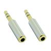 10pcs/lot 3.5 mm Male to 3.5 mm Female 3 Pin Stereo Audio Headphone Jack Adapter 3 Poles 3.5mm to 3.5mm TRS Adapter Converter view 4