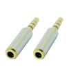 100pcs/lot 4 Poles 3.5mm Male Plug to 4 Pins 3.5mm Female Jack Stereo Sound Effect Earphone Audio Adapter Connector view 1