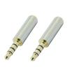 100pcs/lot 4 Poles 3.5mm Male Plug to 4 Pins 3.5mm Female Jack Stereo Sound Effect Earphone Audio Adapter Connector view 2