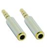 100pcs/lot 4 Poles 3.5mm Male Plug to 4 Pins 3.5mm Female Jack Stereo Sound Effect Earphone Audio Adapter Connector view 3