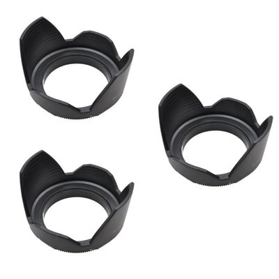 OSALADI 3pcs Professional Camera Lens Hood Compatible Lenses Prevents Glare and Lens Flare Easy Installation for Photography Enthusiasts