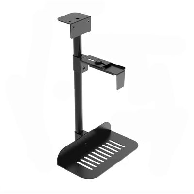 CPU Stand CPU Holder Under Desk Mount - Universal PC Case Holder Adjustable Wall PC Mount with 360 Swivel, Suspended PC Tower Holder Mainframe Hanger Computer Tower Stand (Color : Knob Black)