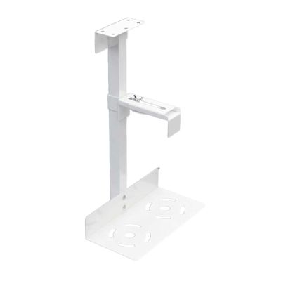 CPU Stand Universal PC Case Holder Under Desk, Wall Side CPU Stand Mount Adjustable PC Mainframe Hanger Bracket Fits Most PC Cases, Black/White Computer Tower Stand (Color : White)