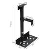CPU Stand Universal PC Case Holder Under Desk, Wall Side CPU Stand Mount Adjustable PC Mainframe Hanger Bracket Fits Most PC Cases, Black/White Computer Tower Stand (Color : White) view 2