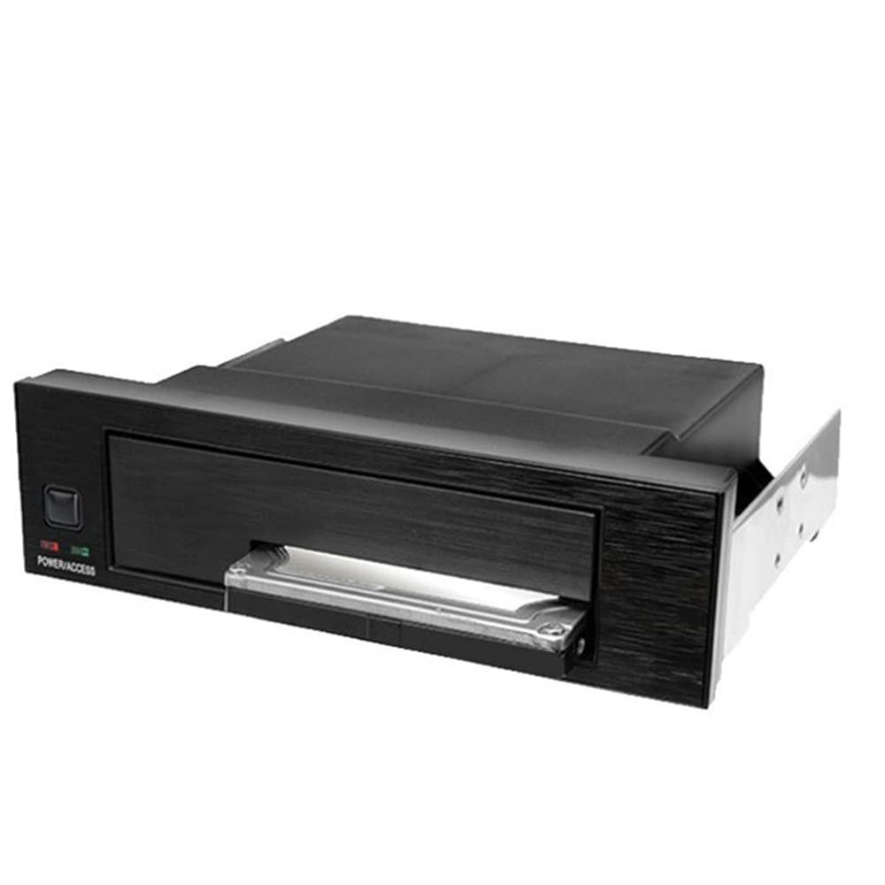 Luejnbogty Universal Hot Swap Mobile Rack for 2.5 Inch or 3.5 Inch SSD/HDD, Internal Tray-Less Hard Drive Backplane Enclosure, black, 500157569