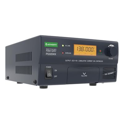 JESVERTY PS-30SWX DC Regulated Universal Bench Power Supply, AC-to-DC Power Convertor, 13.8V(5-15V Adjustable) 30A(Max), w/Audio Jack&Speaker, Callsign Storage, Multiple Connections for HAM&Amateur