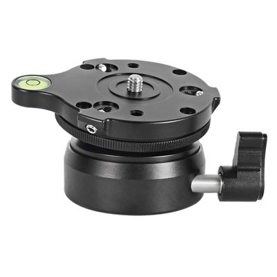 Luejnbogty DY-60N Tripod Head Leveling Base Adjusting Plate with Bubble Level for DSLR Camera, Black, 500055840
