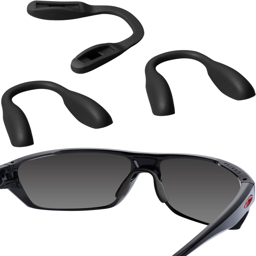 Bwake 3 PCS Standard Size Replacement Nose Pads for Oakley Split Shot OO9416/Split Time OO4129/Targetline OO9397/Crossrange OO9361/Crossrange XL/Crossrange R Sunglasses - Black