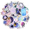 100PCS Purple Boho Magic Moon Cat Moon Witchy Apothecary Vinyl Waterproof Aesthetic Graffiti Stickers for Water Bottles, Laptops, Guitars - Suitable for Adults, Girls, and Teens view 1
