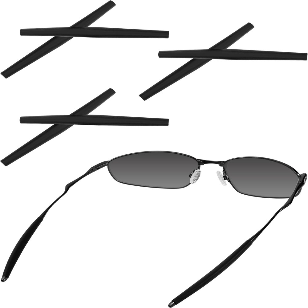 Bwake 3 Pairs Replacement Earsocks for Oakley Whisker/Square Whisker/Big Square Wire/Square Wire 2.0/OX3093 OX3107 OX5050 OX5072 Sunglasses