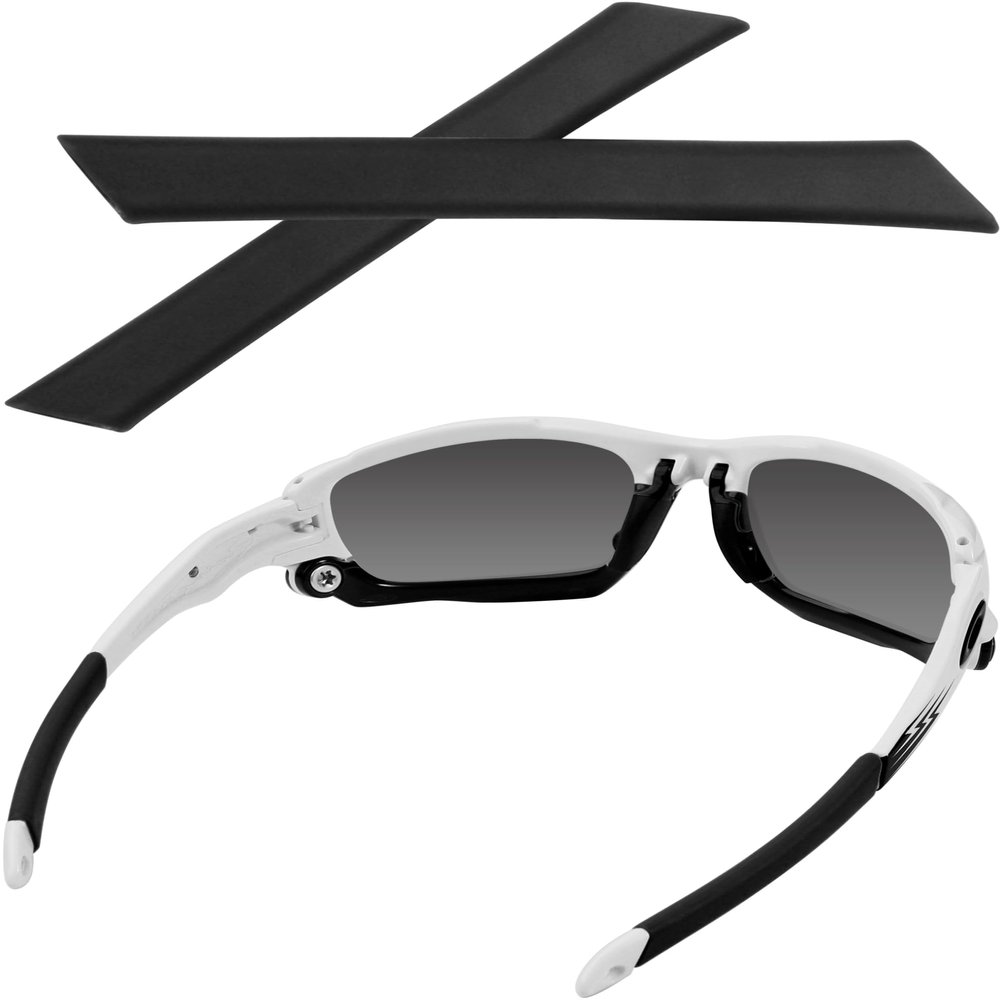 Bwake 1 Pair Replacement Earsocks for Oakley Jawbone/Split Jacket OO9099/Racing Jacket/Minute 2.0/Jawbone Vented Sunglasses - Black