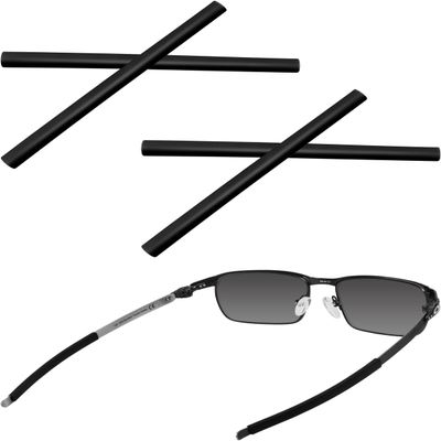 Bwake 2 Pairs Replacement Earsocks for Oakley Tincup OX3184/Tincup 0.5 OX5099/Pitchman OX8050/Pitchman R OX8105/Pitchman Asian Fit OX8096 - Black