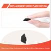 Bwake 2 Pairs Standard Size Replacement Nose Pads for Oakley Mercenary OO9424 Sunglasses - Black view 3