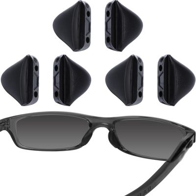 Bwake 3 Pairs Standard Size Replacement Nose Pads for Oakley Crosslink/Crosslink Sweep Pitch OX8030/Turbine Rotor/Fives Squared/Drop Point - Black