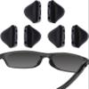 Bwake 3 Pairs Standard Size Replacement Nose Pads for Oakley Crosslink/Crosslink Sweep Pitch OX8030/Turbine Rotor/Fives Squared/Drop Point - Black view 1