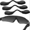 Bwake 3 Pairs Standard Size Replacement Nose Pads for Oakley Radar/RadarLock Path/RadarLock XL OO9170 OO9181 OO9182 OO9183 Sunglasses - Black view 1