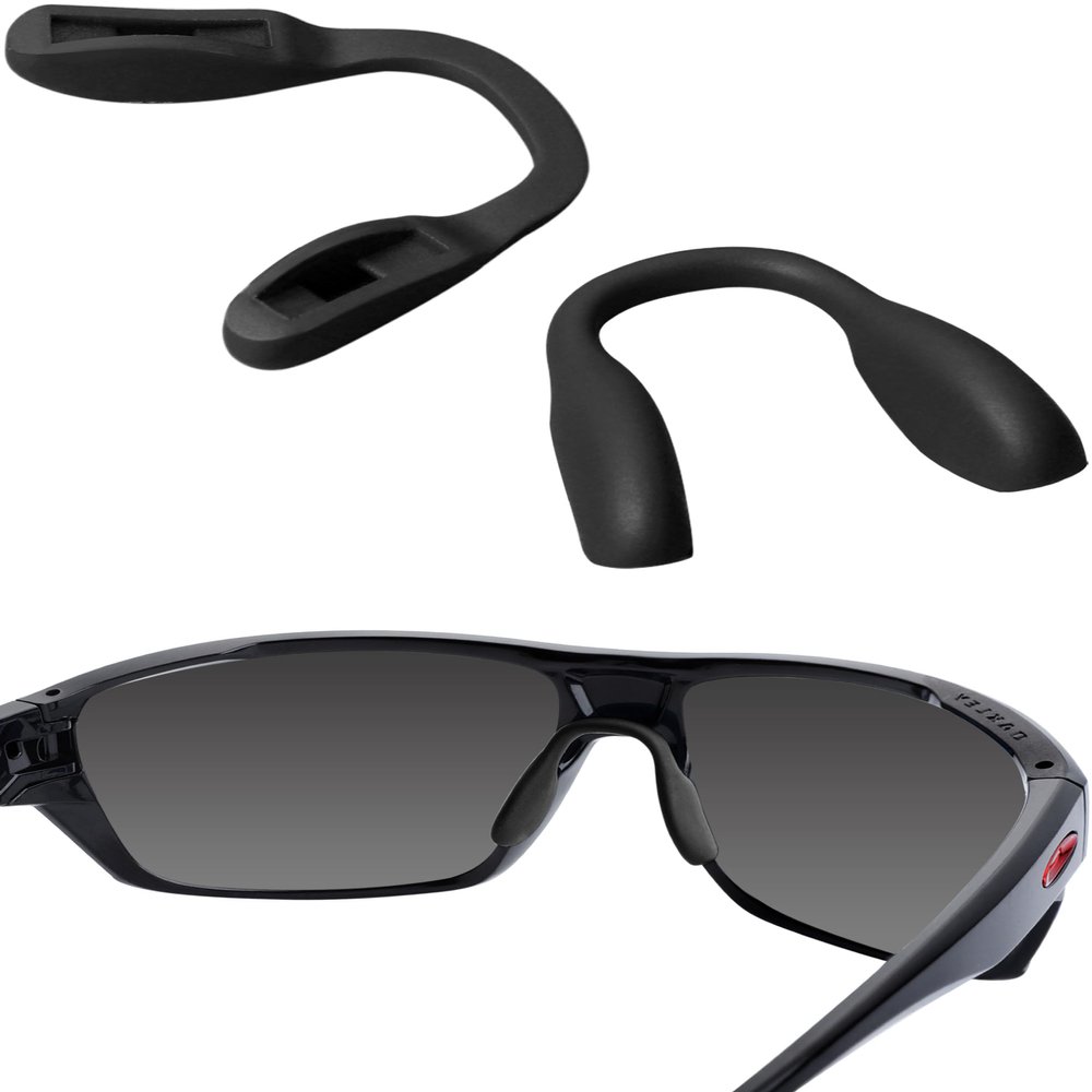 Bwake 2 PCS Standard Size Replacement Nose Pads for Oakley Split Shot OO9416/Split Time OO4129/Targetline OO9397/Crossrange OO9361/Crossrange XL/Crossrange R Sunglasses - Black