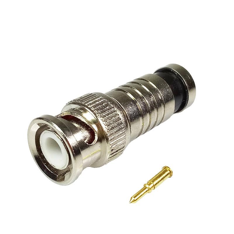 100pcs/lot BNC Male Plug Cord Compression Connector BNC Insulation for CCTV Surveillance System
