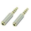 100pcs 2.5 mm Female to 3.5 mm Male 4pin Stereo Aduio Adapter Converter Plug Headphone Jack 3.5mm to 2.5mm 4 Pole TRRS Connector view 1