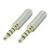 100pcs 2.5 mm Female to 3.5 mm Male 4pin Stereo Aduio Adapter Converter Plug Headphone Jack 3.5mm to 2.5mm 4 Pole TRRS Connector view 2