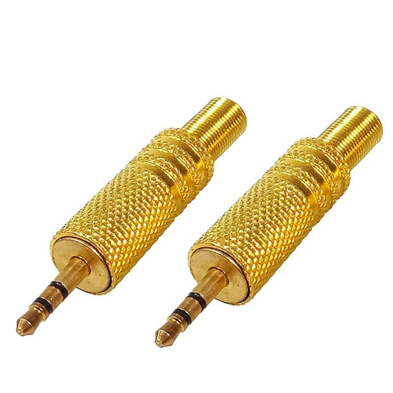 100pcs/lot 3 pins 2.5mm Plug Connector w/Spring Nickel Plated 2.5 Stereo Headset Dual Track Headphone Adapter 2.5 Plug Jack