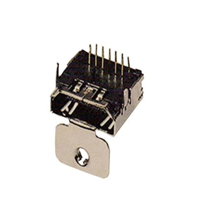 100pcs/lot HDMI SMT 19 Pin Female 90 Degree Connector w/Fixing Hole HDMI PCBA Adapter for PC HDMI Splitter Switch