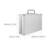 DOITOOL Metal Briefcase Hard Case 10x7x3 Inch Aluminum Briefcases for Men Toolbox Organizer Cash Case Portable Locking Storage Totes Lock Boxes for Personal Items Cash Travel view 3
