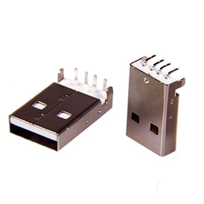 10pcs/lot USB AM 90 Degree PCB A-Type Male Plug Right Angle USB Connector USB2.0 A Port PCB Mount Adapter