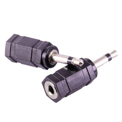 100pcs/lot 3.5mm Mono Plug to 3.5mm Mono Jack Male to Female 3.5mm Audio Adapter 3.5mm Earphone Headphone Adapter