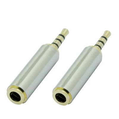 10pcs 2.5 mm Male to 3.5 mm Female 4 Pin Stereo Adapter Converter Headphone Jack 4 Poles 3.5mm to 2.5mm TRRS Audio Connector