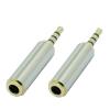 10pcs 2.5 mm Male to 3.5 mm Female 4 Pin Stereo Adapter Converter Headphone Jack 4 Poles 3.5mm to 2.5mm TRRS Audio Connector view 1