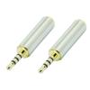 10pcs 2.5 mm Male to 3.5 mm Female 4 Pin Stereo Adapter Converter Headphone Jack 4 Poles 3.5mm to 2.5mm TRRS Audio Connector view 2