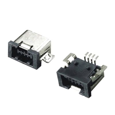 100pcs/lot Mini USB 4 Pin Female SMT USB Connector Mini USB PCB Mount Adapter