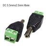 10pcs/lot DC AV Balun 5.5x2.5mm DC Power Plug to AV Balun Connector DC Plug to 2 Poles AV Screw Balun CCTV Video Adapter view 2