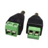 10pcs/lot DC AV Balun 5.5x2.5mm DC Power Plug to AV Balun Connector DC Plug to 2 Poles AV Screw Balun CCTV Video Adapter view 3