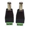 10pcs/lot DC AV Balun 5.5x2.5mm DC Power Plug to AV Balun Connector DC Plug to 2 Poles AV Screw Balun CCTV Video Adapter view 4