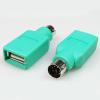 100pcs USB Female Jack to 6 Pin Mini DIN Male Plug PS2 Adapter PS2 USB Keyboard Mouse Adapter Converter view 2