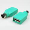 100pcs USB Female Jack to 6 Pin Mini DIN Male Plug PS2 Adapter PS2 USB Keyboard Mouse Adapter Converter view 3