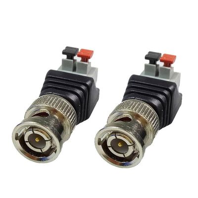 10pcs/lot BNC Plug AV Balun Connector CCTV Camera Video BNC Terminal AV Balun Press Button Converter R Connector CCTV Converter
